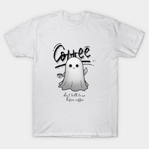 Coffee Ghost T-Shirt by Kasza89